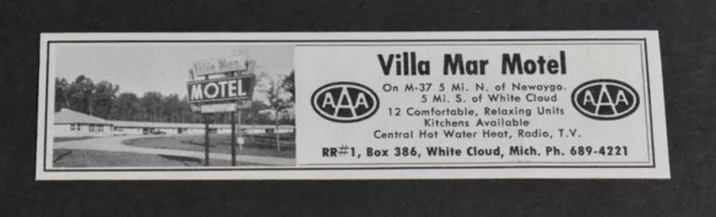 Trailside Motel (Villa Mar Motel) - Old Print Ad (newer photo)